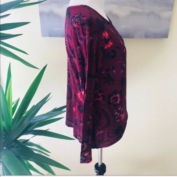 NWOT Sandro Cherry Long Sleeve Cotton Jersey Top Casual Women’s Small - Picture 3 of 7